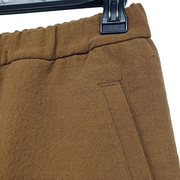 James Perse Camel Brown Cropped Twill Jogger Track Pants Womens - Picture 8 of 13